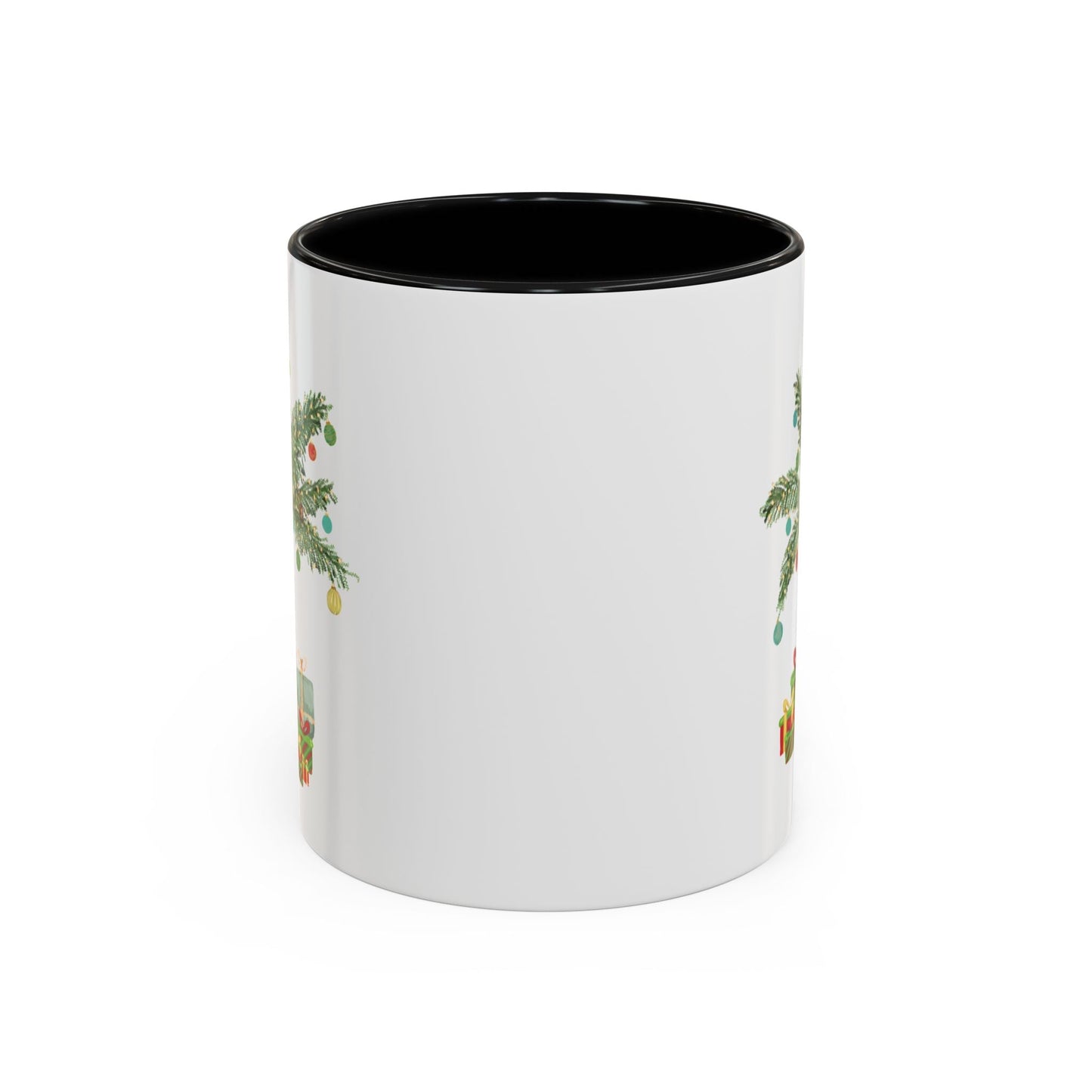 Christmas Palm Two Tone Coffee Mug (11oz & 15oz) - Blue Cava