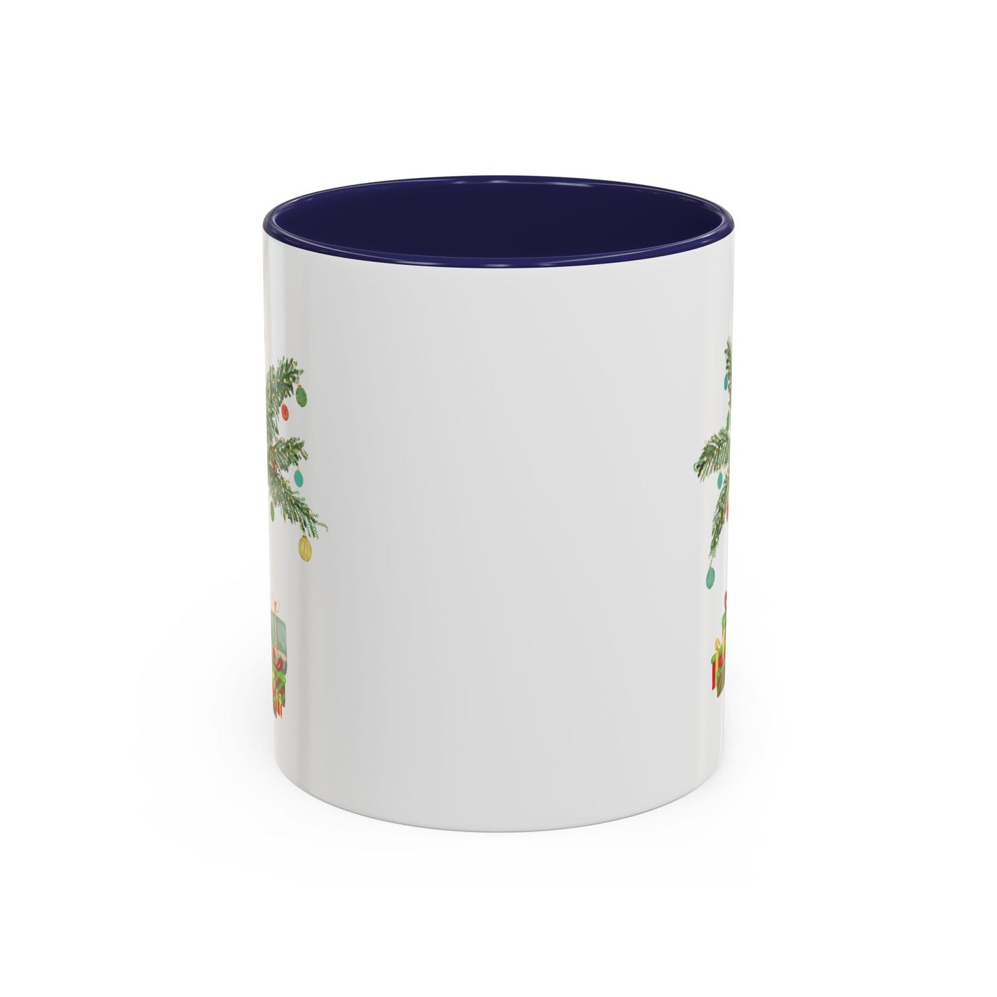 Christmas Palm Two Tone Coffee Mug (11oz & 15oz) - Blue Cava