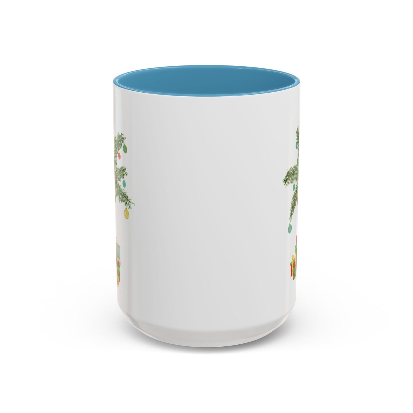 Christmas Palm Two Tone Coffee Mug (11oz & 15oz) - Blue Cava