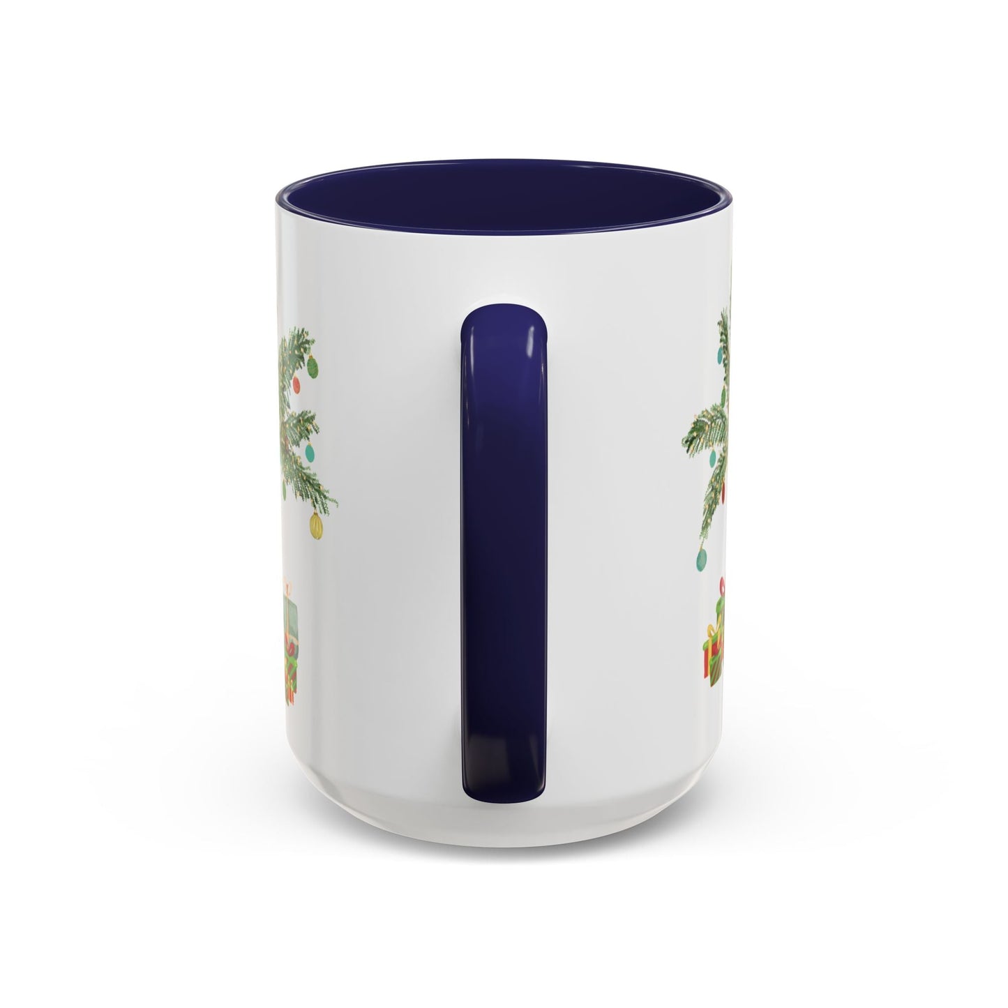 Christmas Palm Two Tone Coffee Mug (11oz & 15oz) - Blue Cava