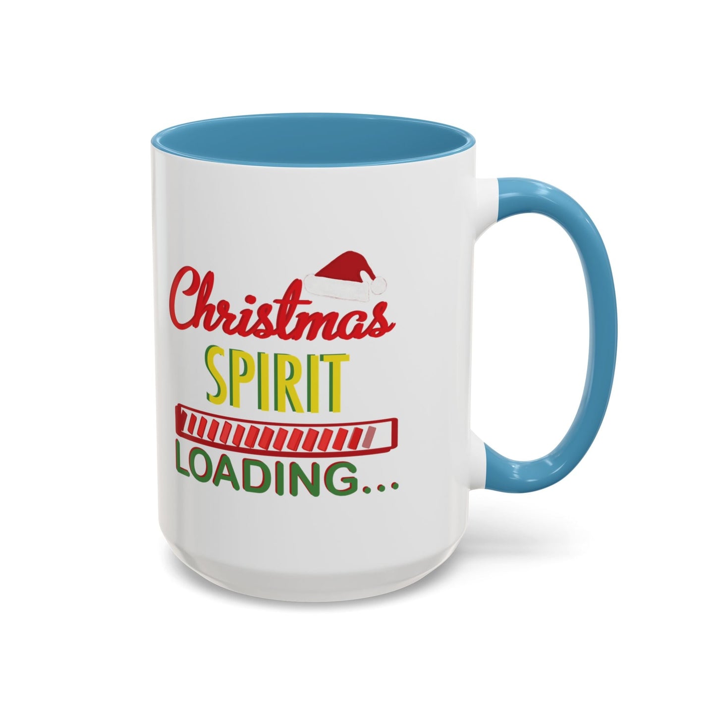 Christmas Spirit Accent Coffee Mug (11oz & 15oz) - Blue Cava