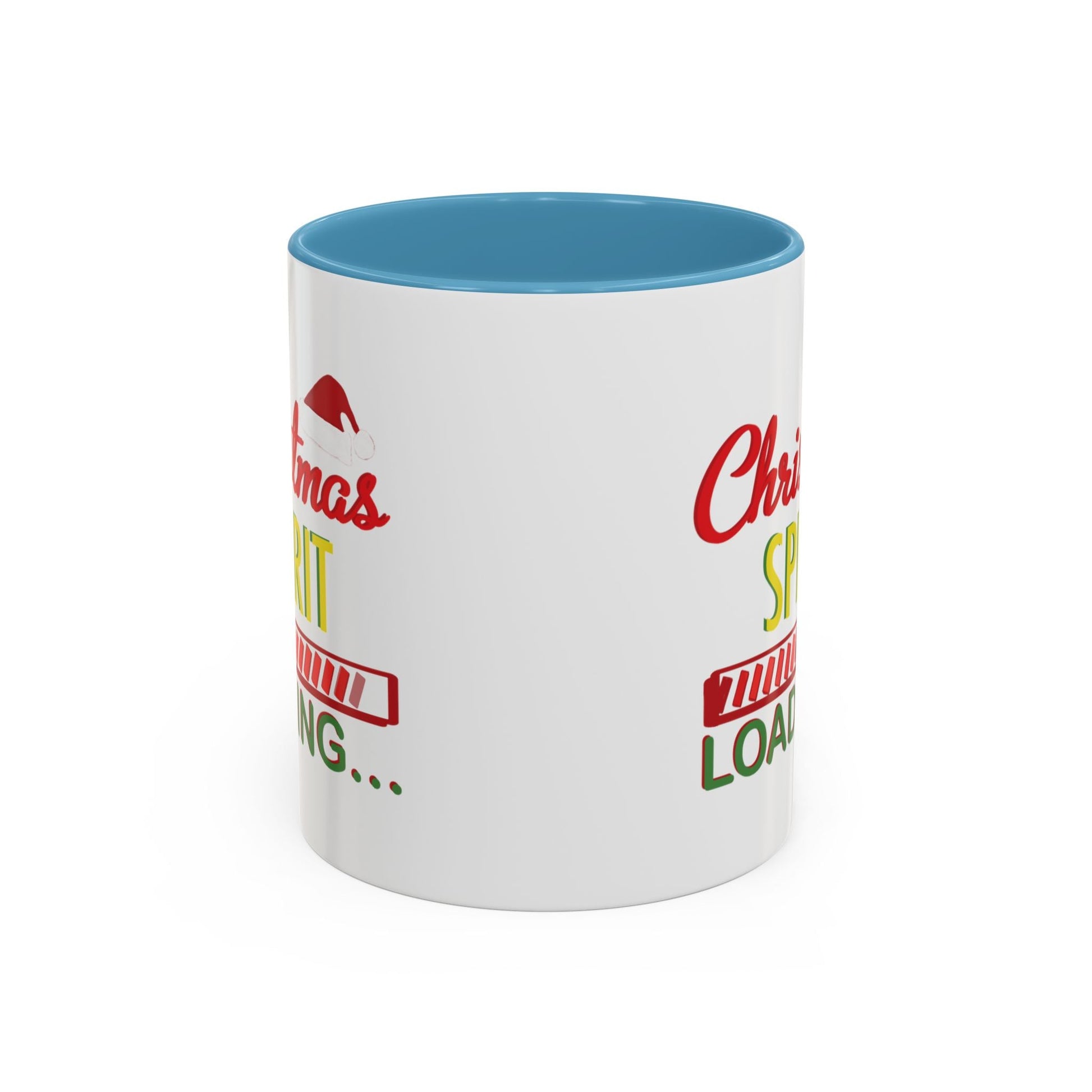 Christmas Spirit Accent Coffee Mug (11oz & 15oz) - Blue Cava