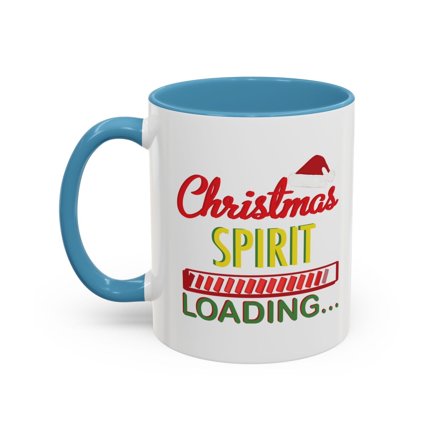 Christmas Spirit Accent Coffee Mug (11oz & 15oz) - Blue Cava