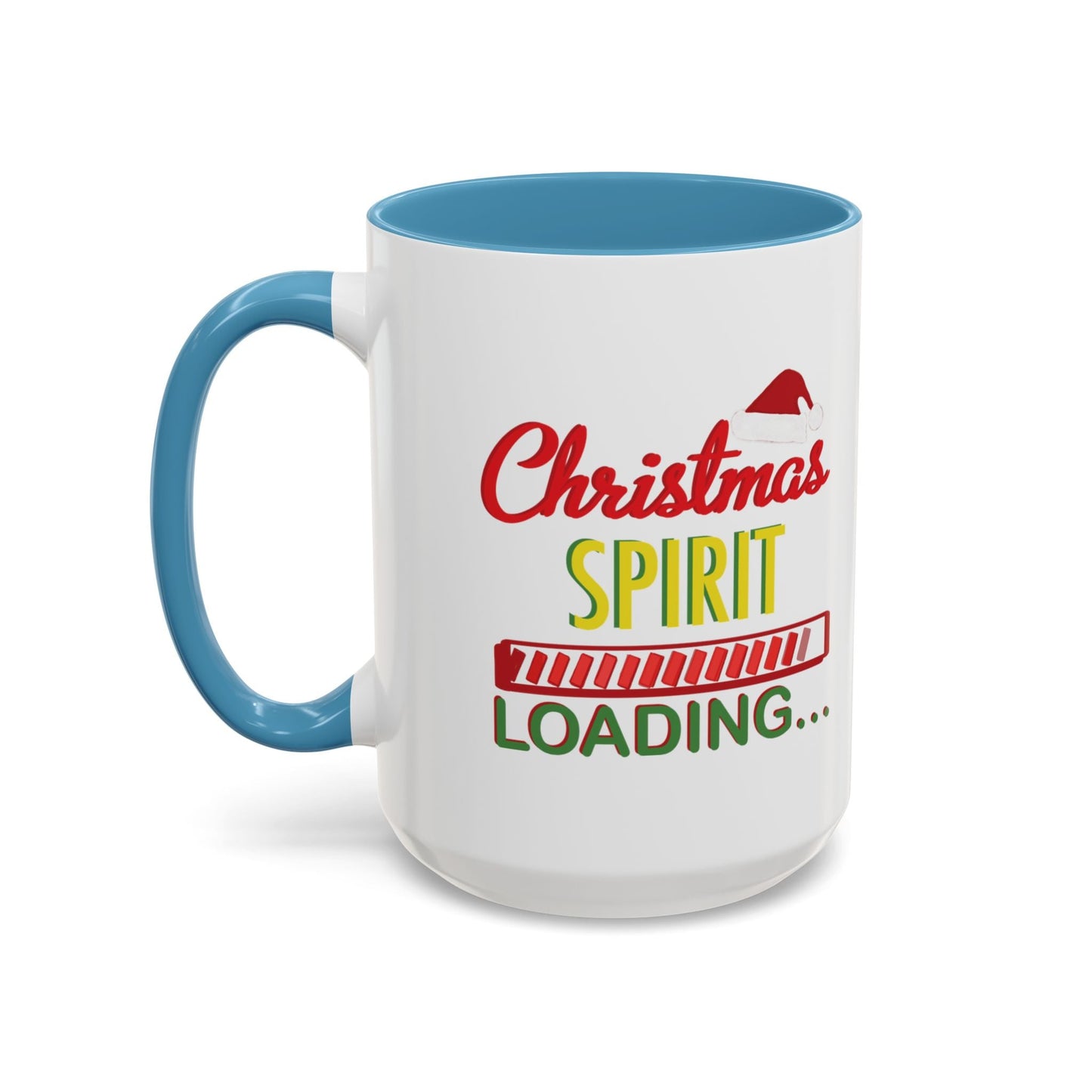 Christmas Spirit Accent Coffee Mug (11oz & 15oz) - Blue Cava