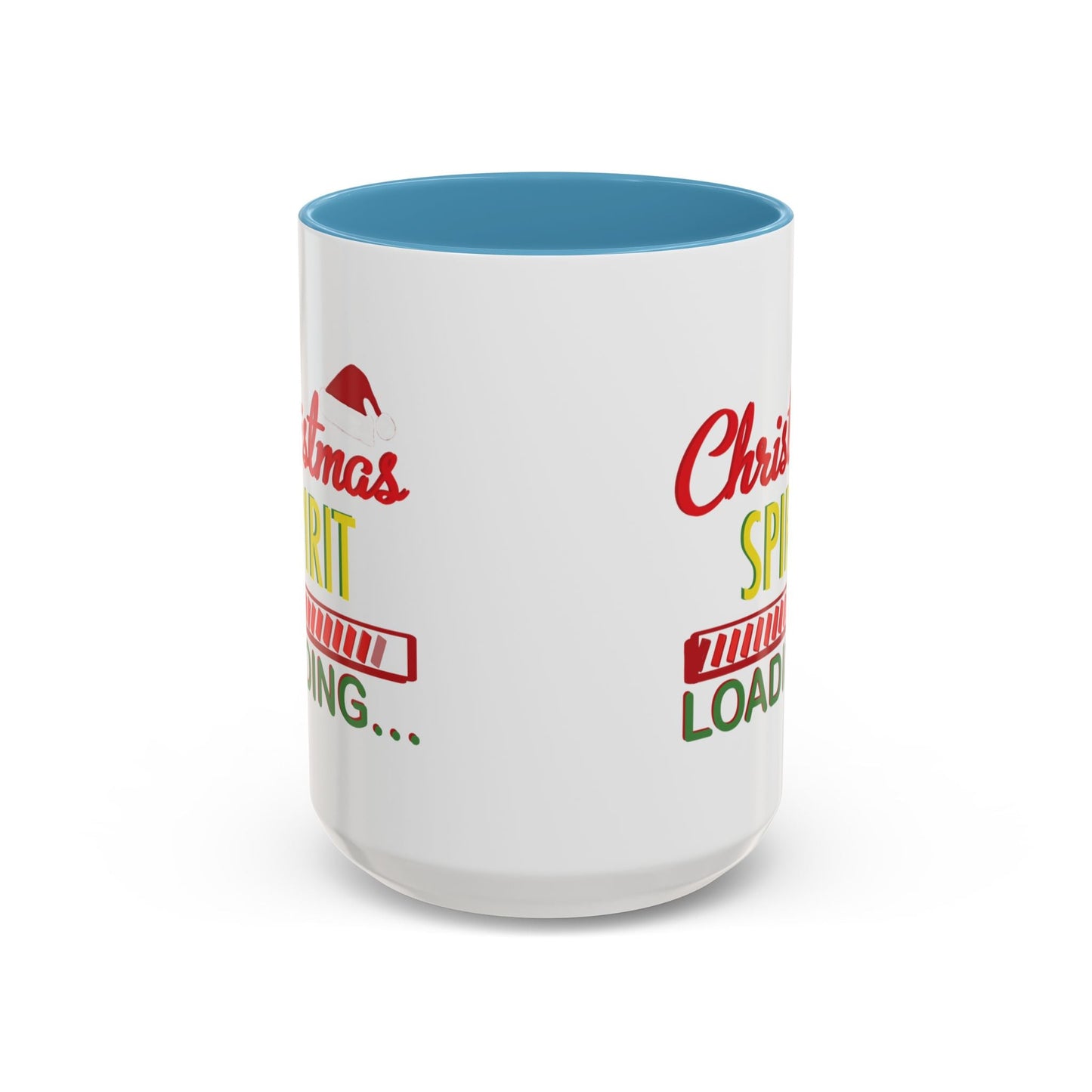 Christmas Spirit Accent Coffee Mug (11oz & 15oz) - Blue Cava