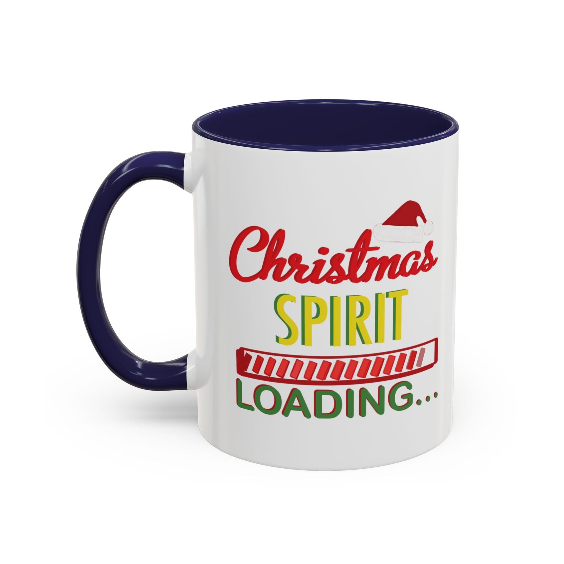 Christmas Spirit Accent Coffee Mug (11oz & 15oz) - Blue Cava