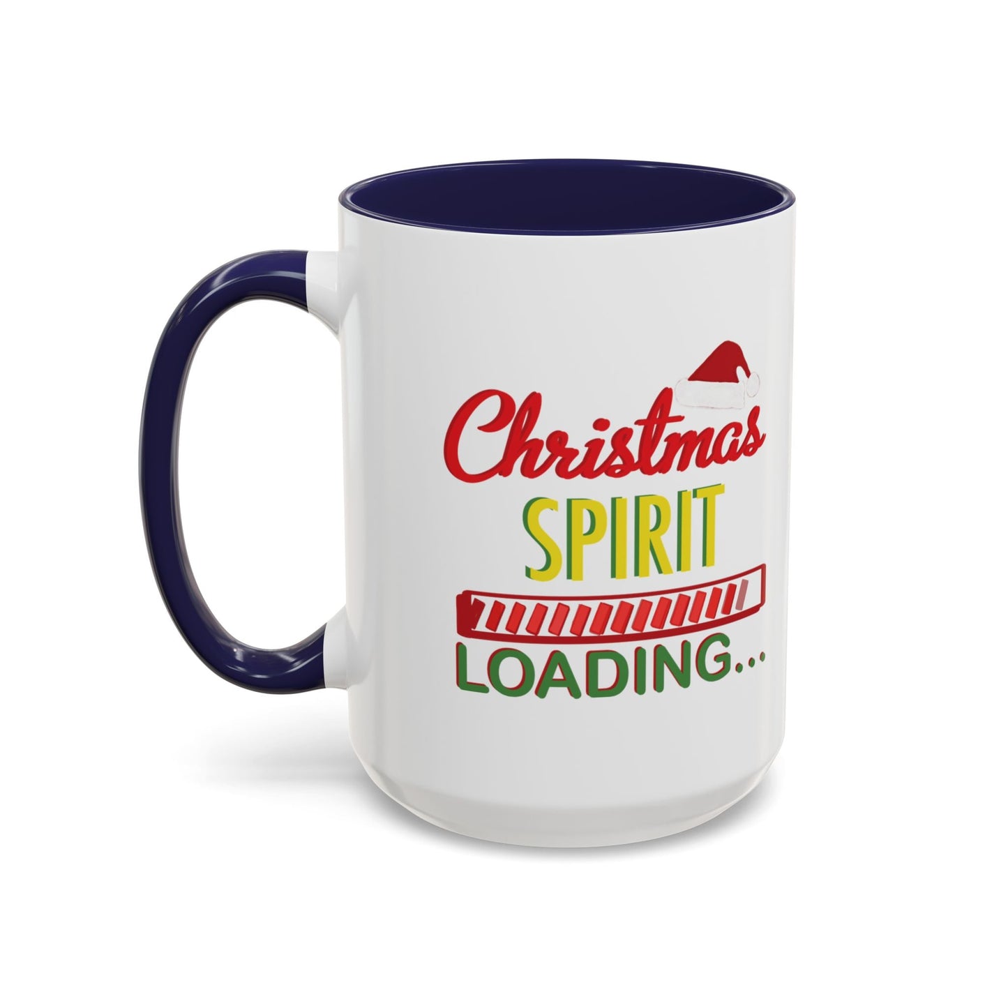 Christmas Spirit Accent Coffee Mug (11oz & 15oz) - Blue Cava