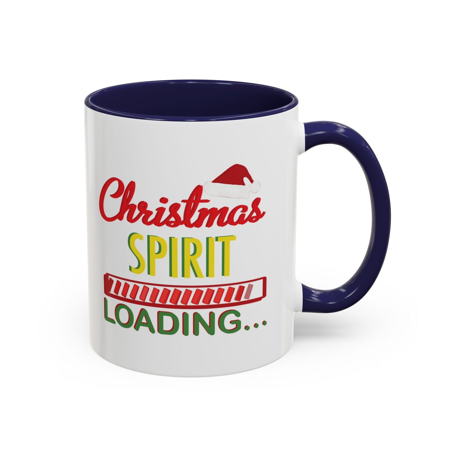 Christmas Spirit Accent Coffee Mug (11oz & 15oz) - Blue Cava