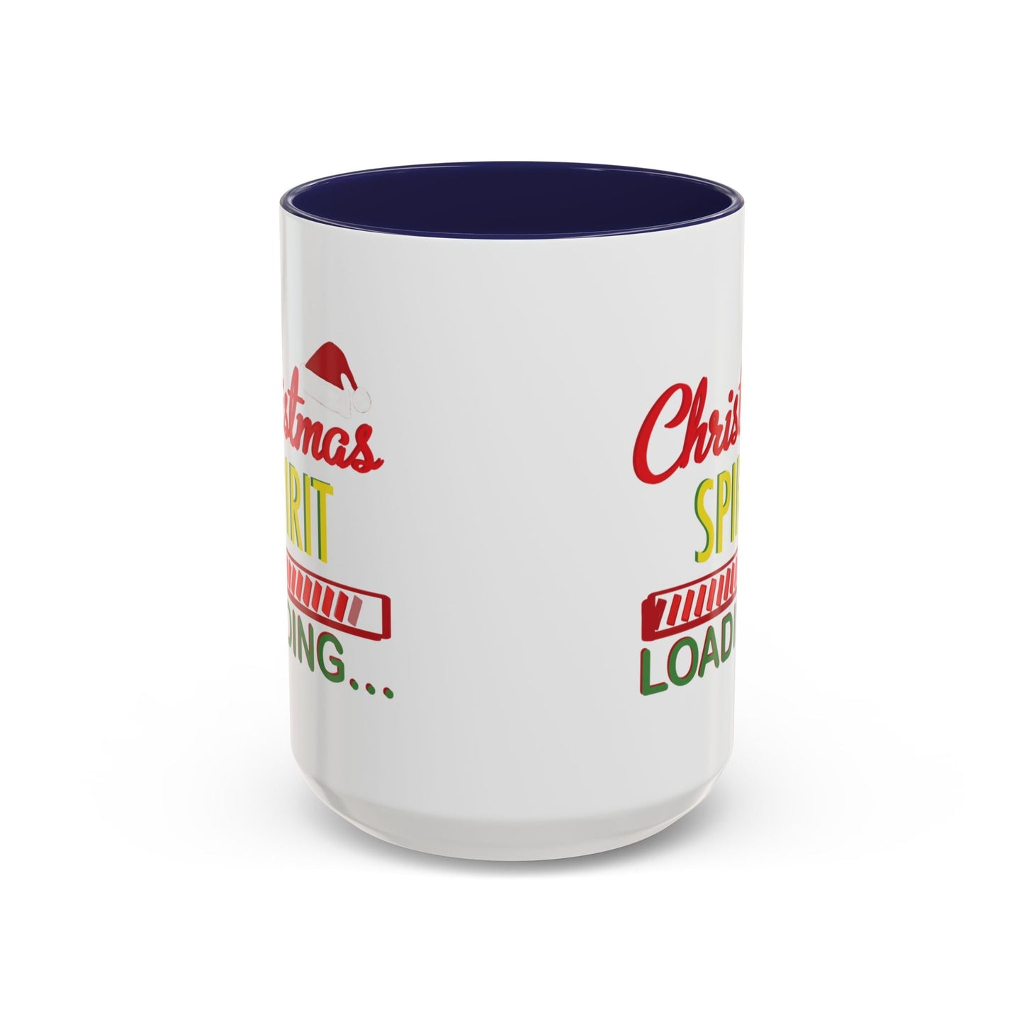 Christmas Spirit Accent Coffee Mug (11oz & 15oz) - Blue Cava