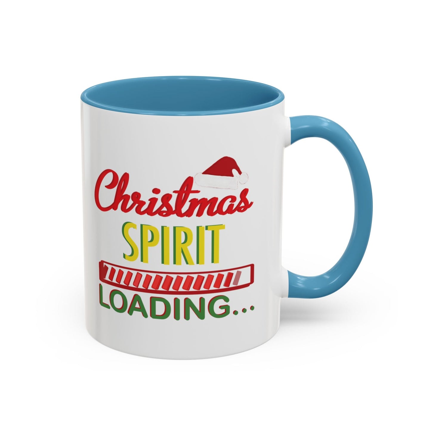 Christmas Spirit Accent Coffee Mug (11oz & 15oz) - Blue Cava