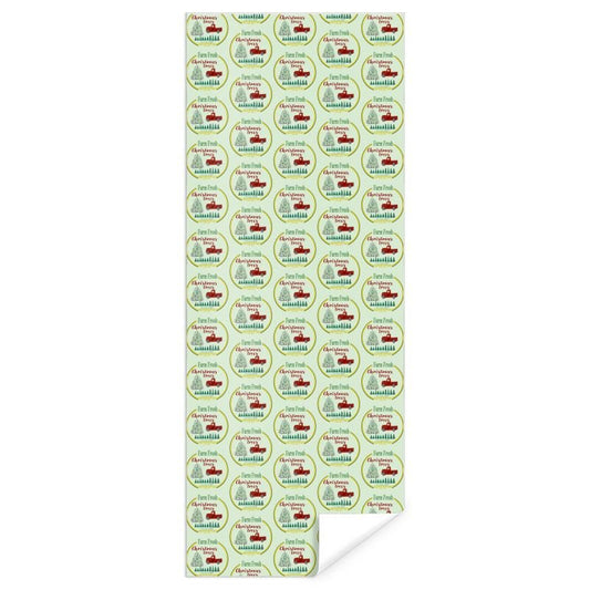 Christmas Tree * Antique Truck Wrapping paper - Blue Cava