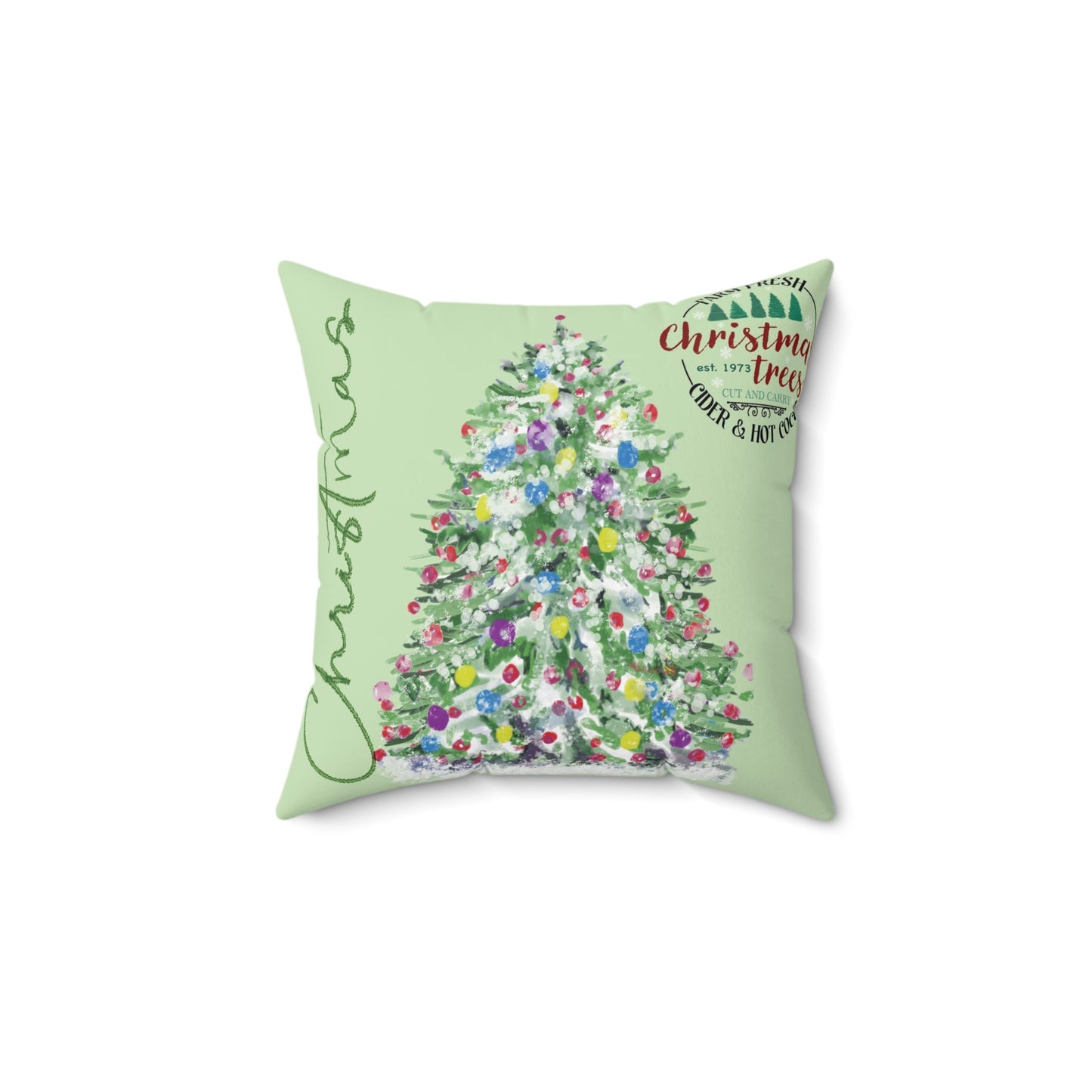 Christmas Tree Pillow - Blue Cava