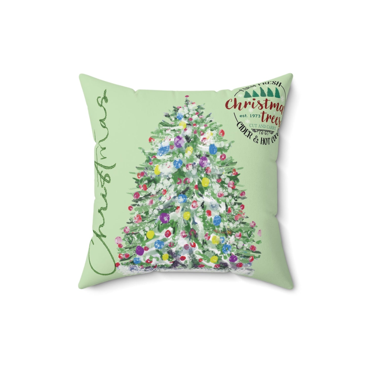 Christmas Tree Pillow - Blue Cava