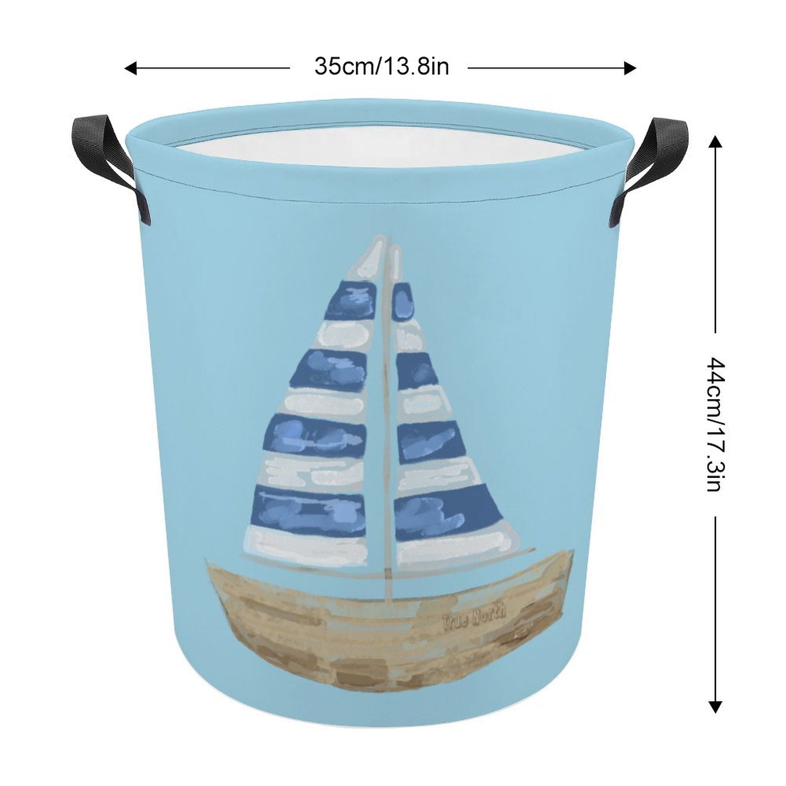 Collapsible Laundry Basket - Blue Cava