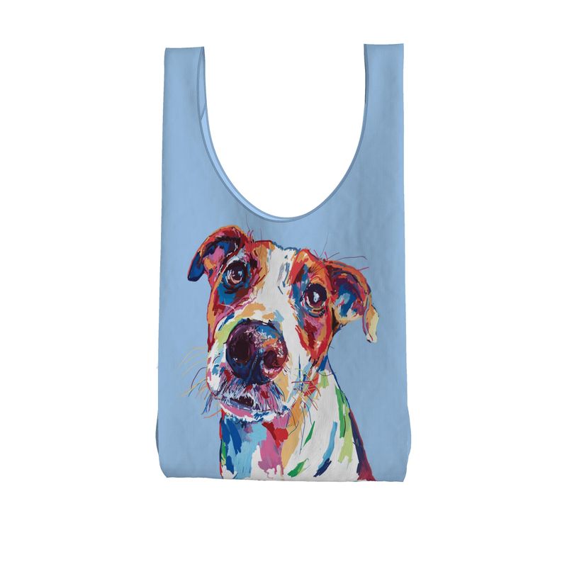 Colorful Dog Shopping Bag - Blue Cava