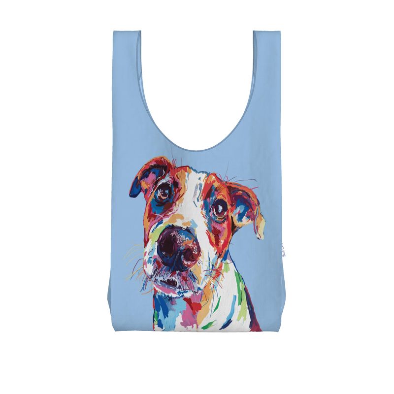 Colorful Dog Shopping Bag - Blue Cava