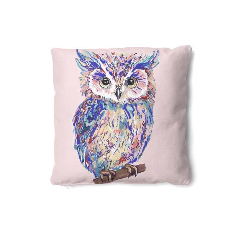 Colorful Owl Pillow Set - Blue Cava