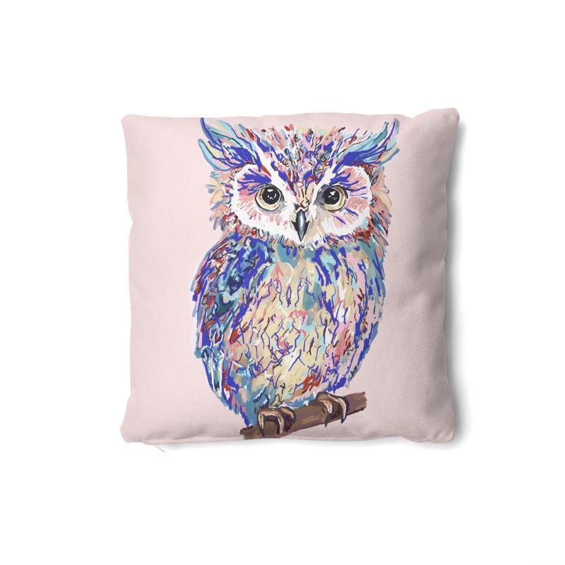 Colorful Owl Pillow Set - Blue Cava