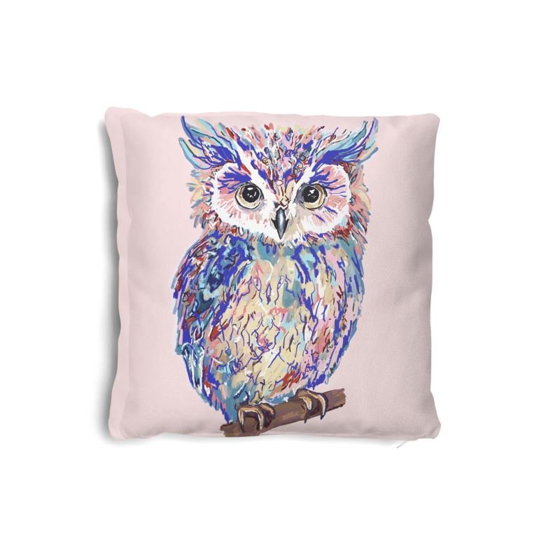 Colorful Owl Pillow Set - Blue Cava