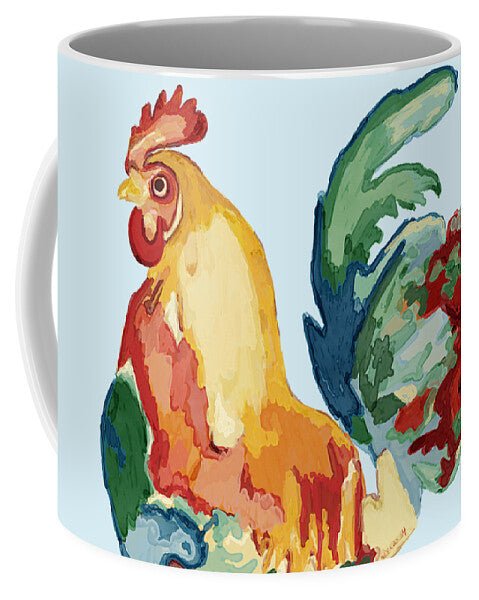 Colorful Rooster - Mug - Blue Cava