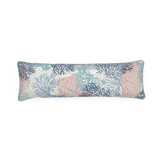 Coral Bolster Pillow - Blue Cava