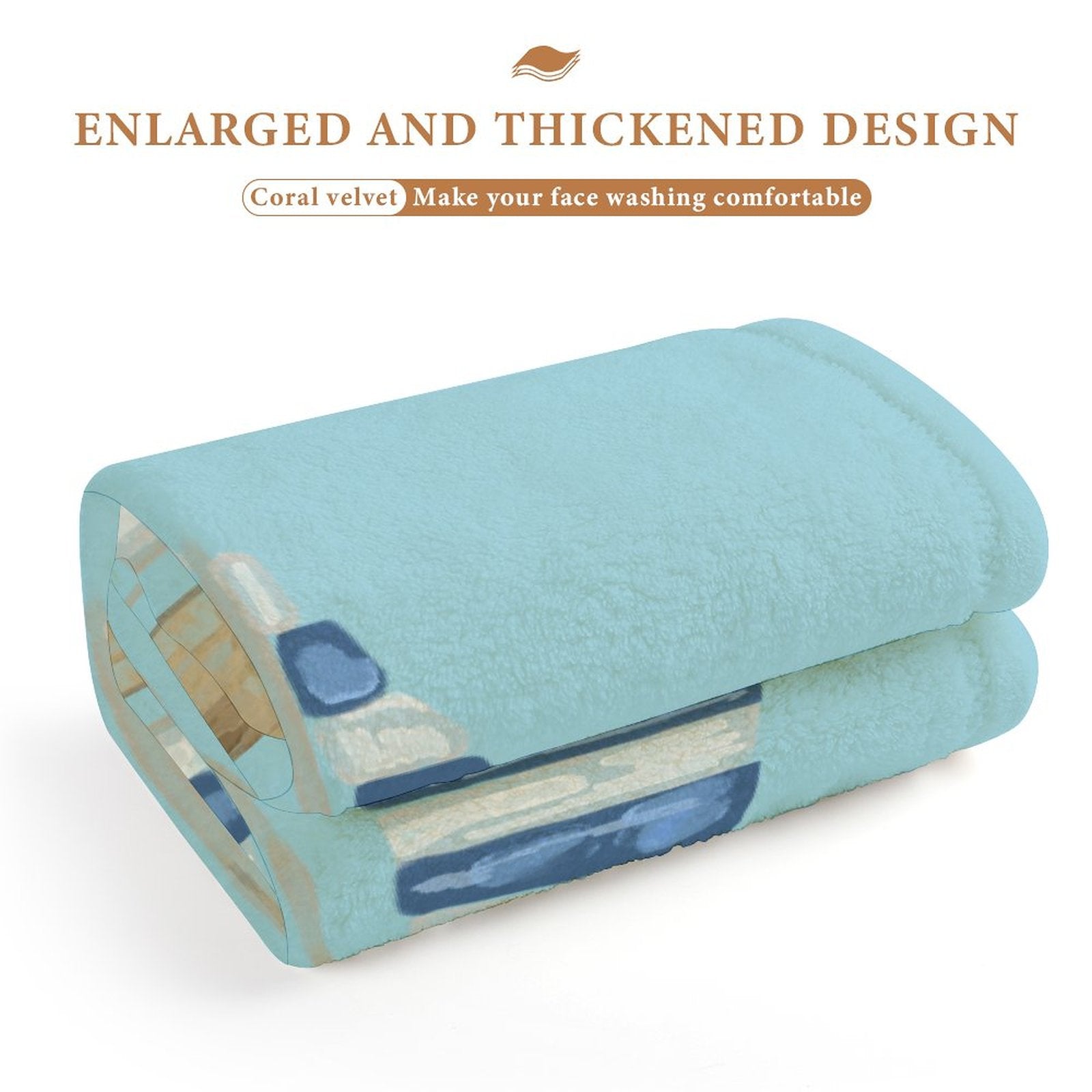 Coral Velvet Towel - Blue Cava