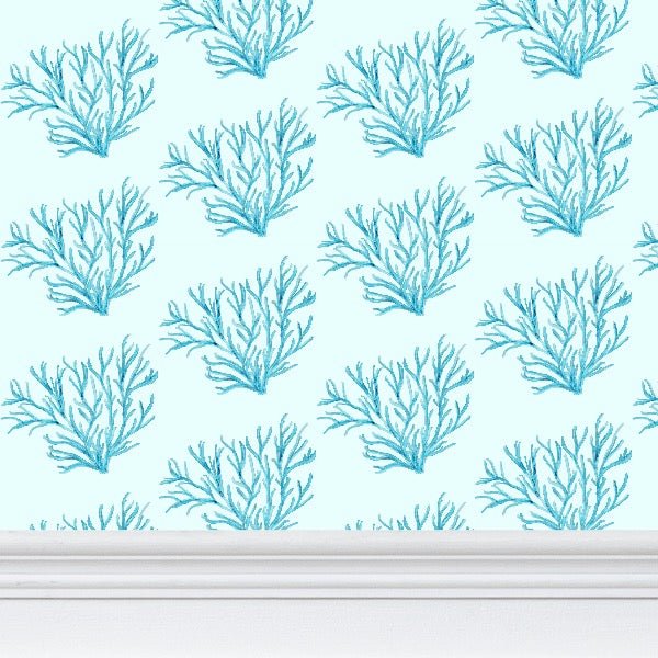 Coral Wallpaper - Blue Cava