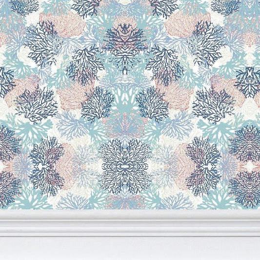 Coral Wallpaper - Blue Cava