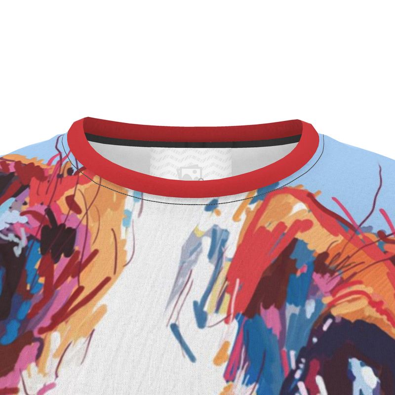 Cut and Sew All Over Print T-Shirt - Blue Cava