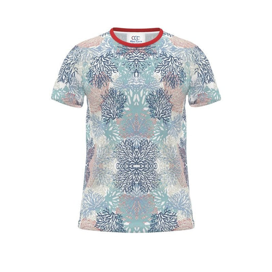 Cut and Sew All Over Print T-Shirt - Blue Cava