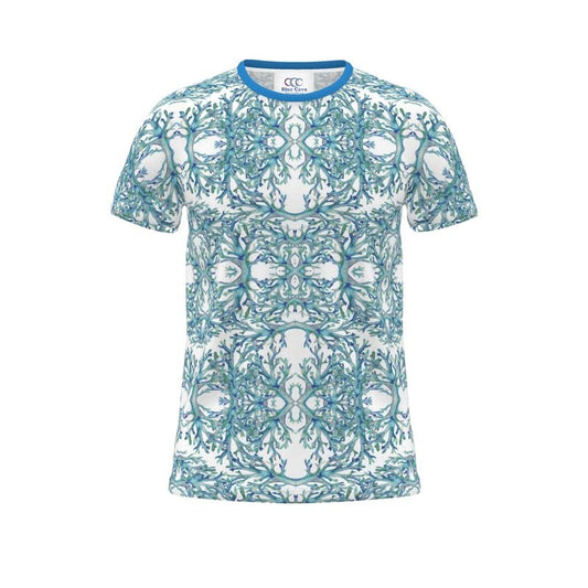 Cut and Sew All Over Print T-Shirt - Blue Cava