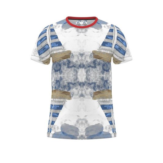 Cut and Sew All Over Print T-Shirt - Blue Cava