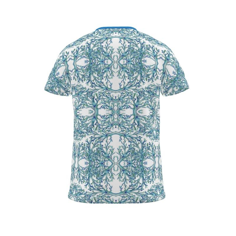 Cut and Sew All Over Print T-Shirt - Blue Cava