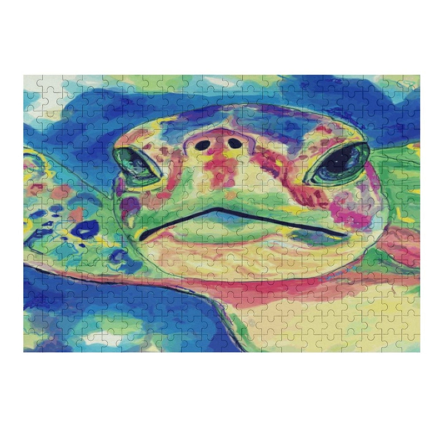 “Deiter” Rainbow Turtle Puzzle - Blue Cava