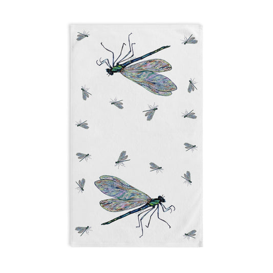 Dragonflies Hand Towel - Blue Cava