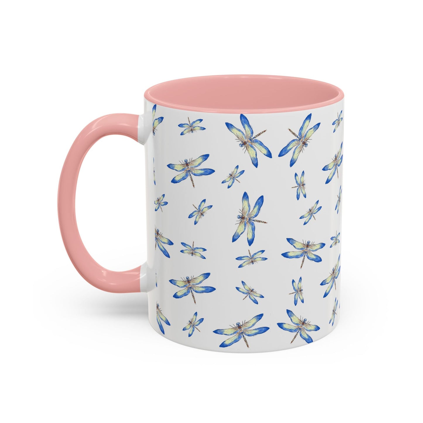 Dragonflies Two Tone Ceramic Mugs 11oz & 15oz - Blue Cava