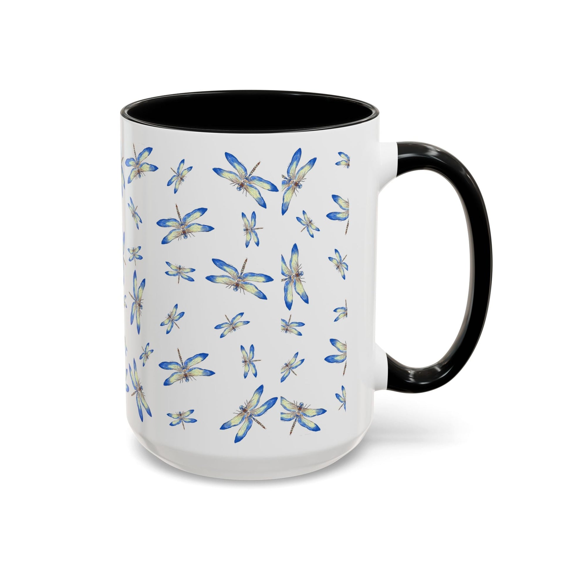 Dragonflies Two Tone Ceramic Mugs 11oz & 15oz - Blue Cava