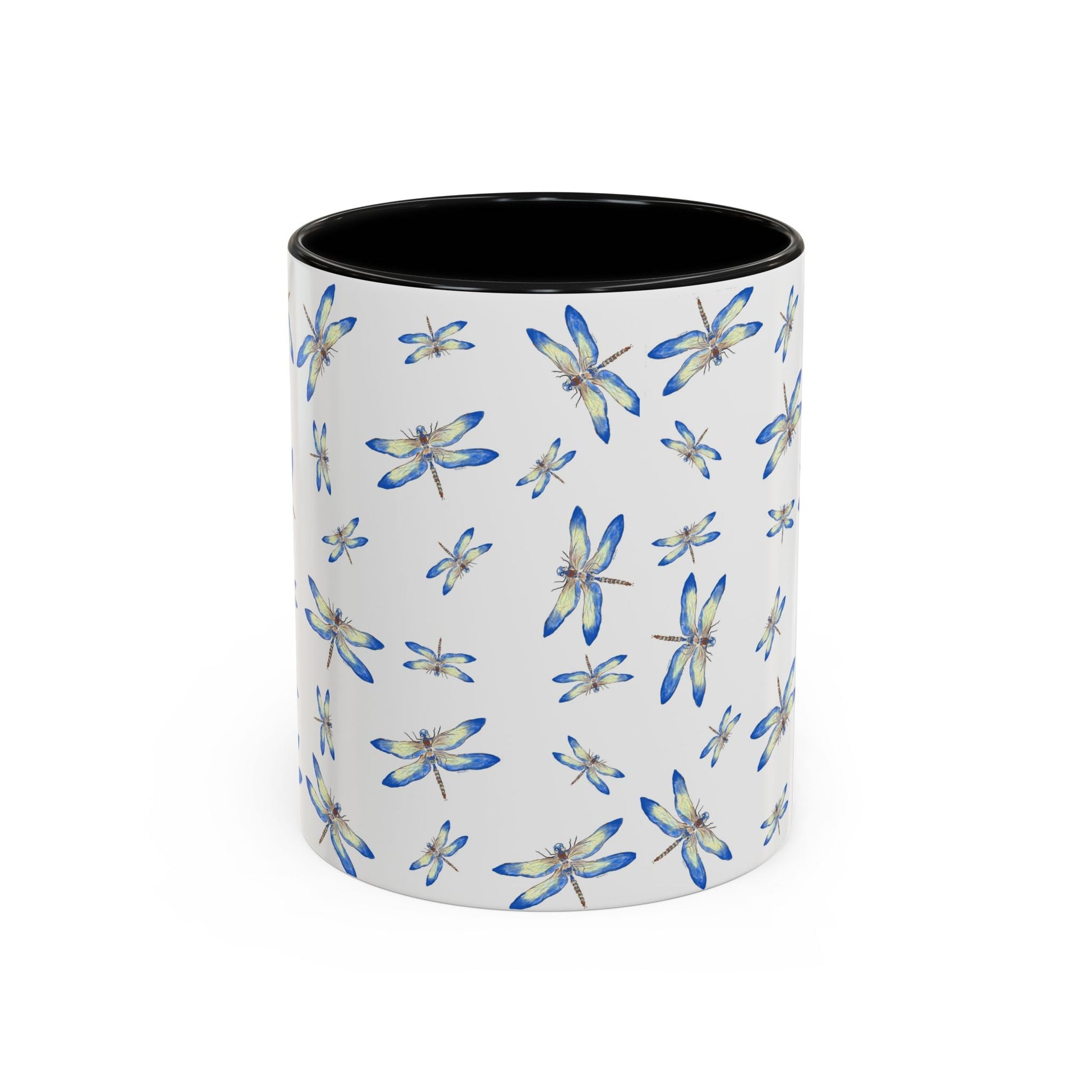 Dragonflies Two Tone Ceramic Mugs 11oz & 15oz - Blue Cava