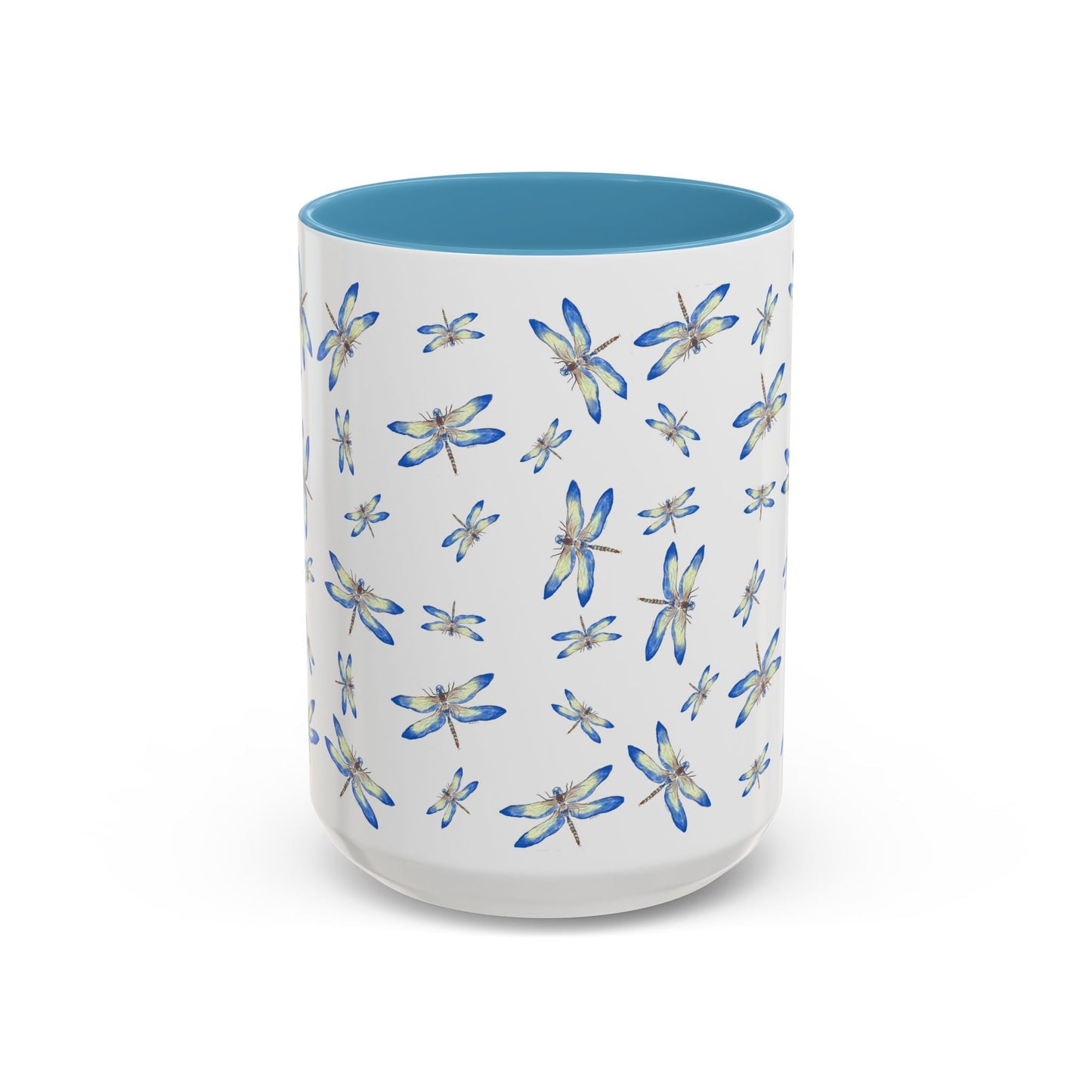 Dragonflies Two Tone Ceramic Mugs 11oz & 15oz - Blue Cava