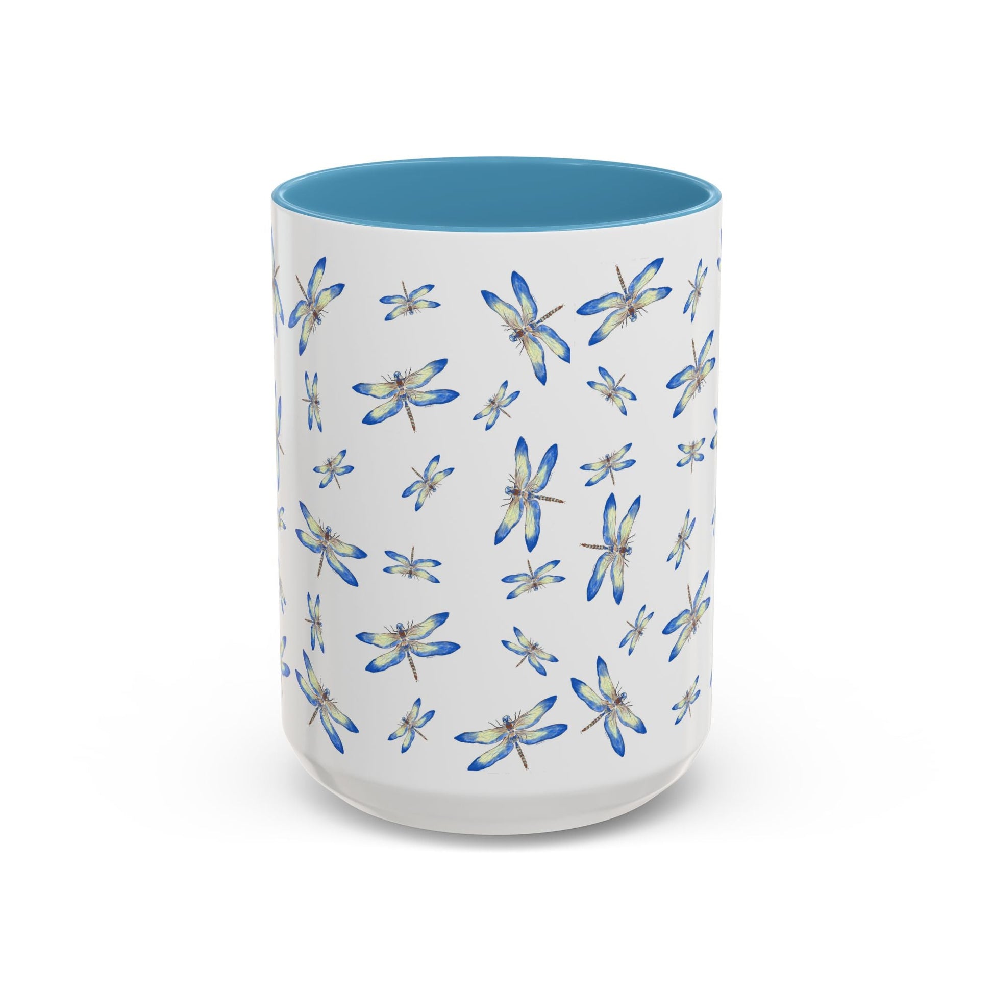 Dragonflies Two Tone Ceramic Mugs 11oz & 15oz - Blue Cava