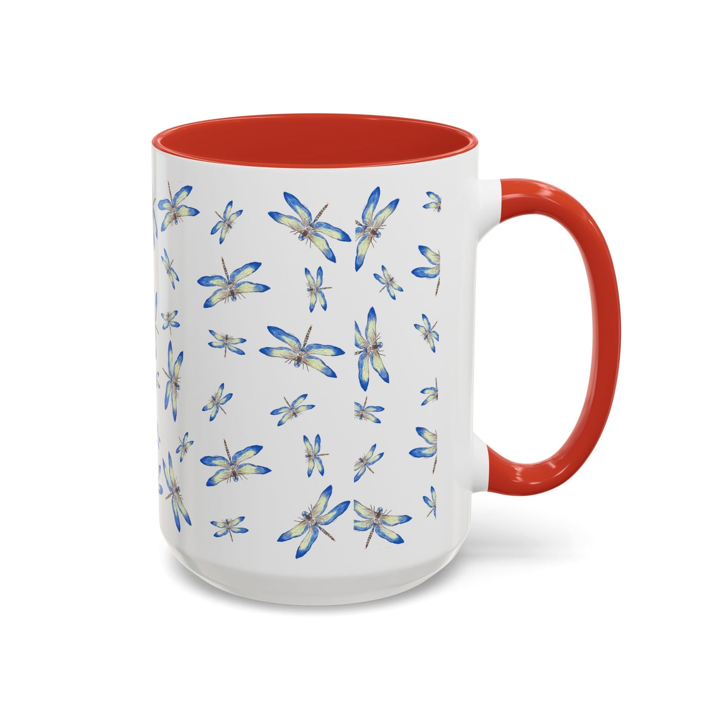 Dragonflies Two Tone Ceramic Mugs 11oz & 15oz - Blue Cava