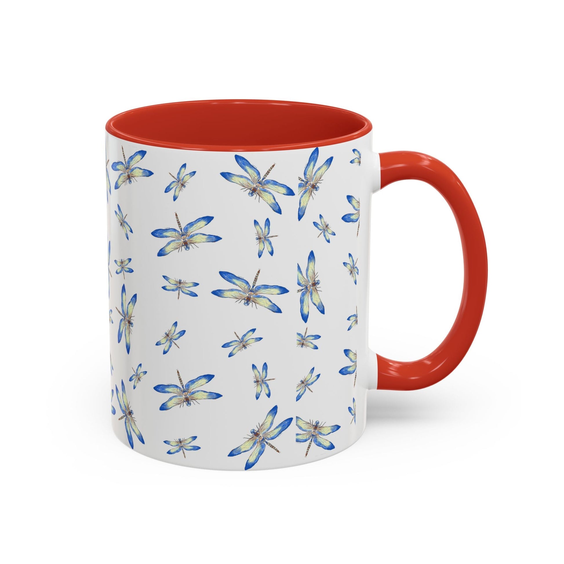 Dragonflies Two Tone Ceramic Mugs 11oz & 15oz - Blue Cava