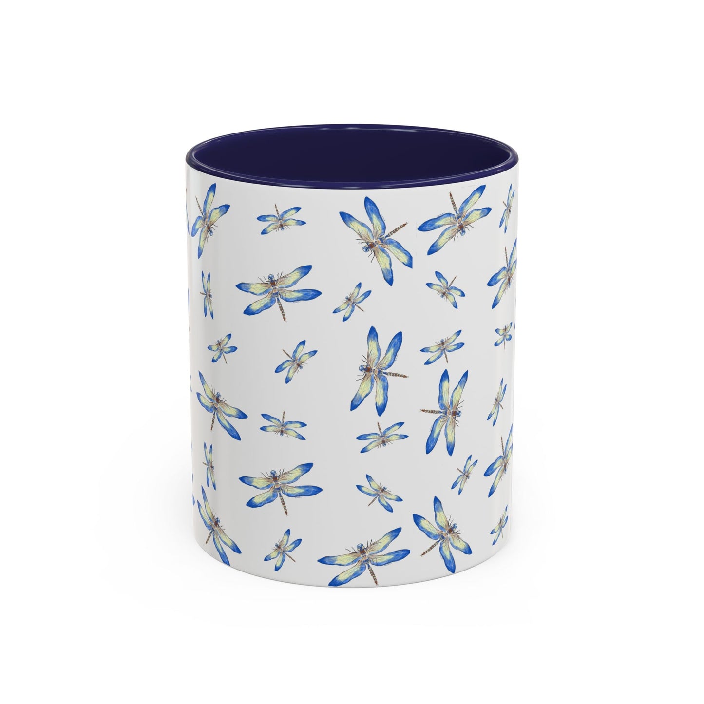 Dragonflies Two Tone Ceramic Mugs 11oz & 15oz - Blue Cava