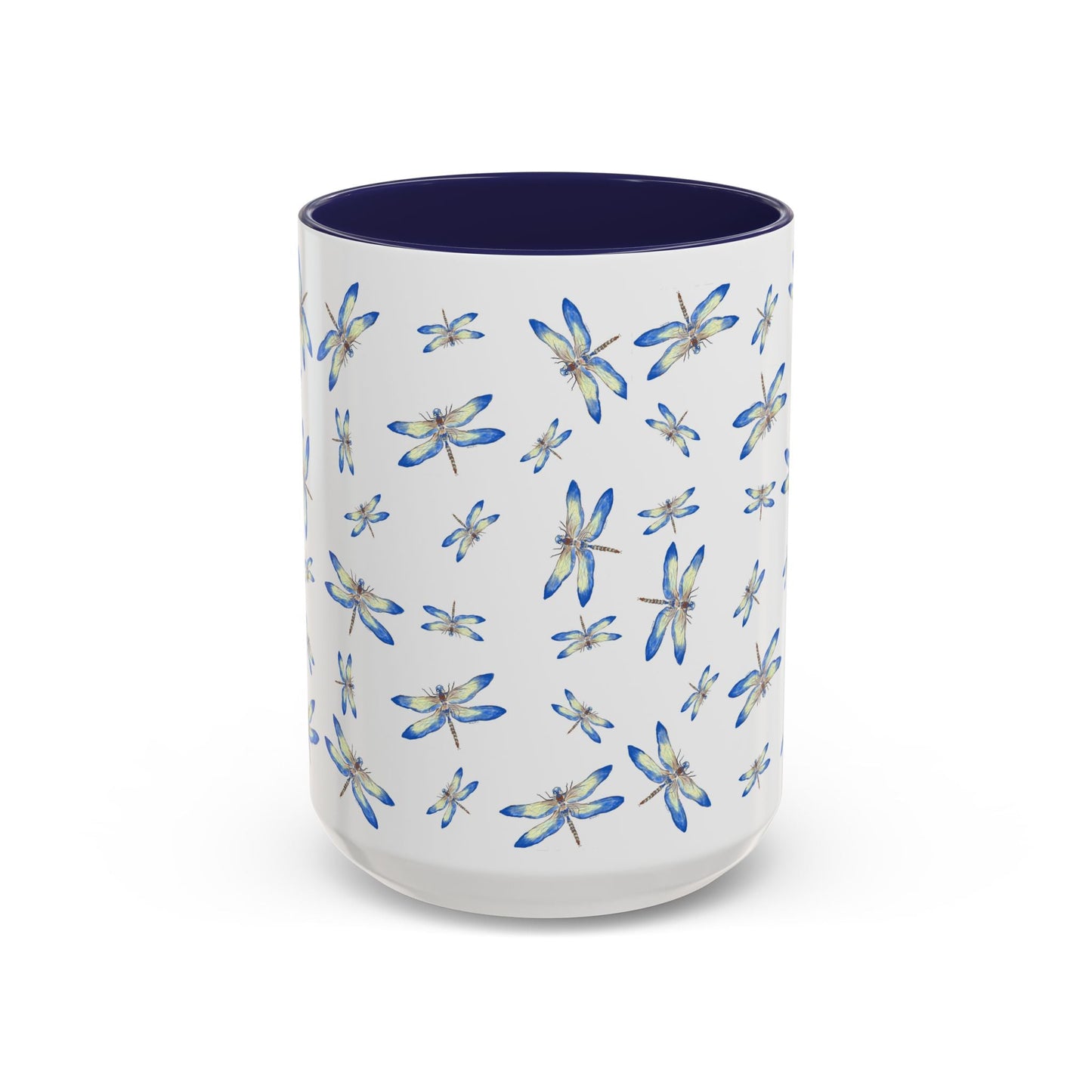 Dragonflies Two Tone Ceramic Mugs 11oz & 15oz - Blue Cava