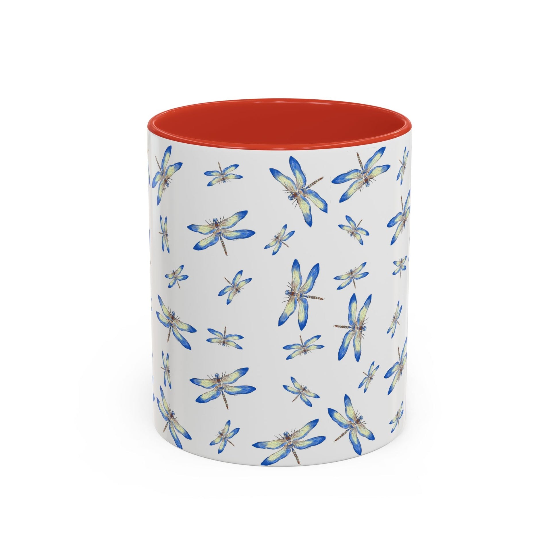 Dragonflies Two Tone Ceramic Mugs 11oz & 15oz - Blue Cava