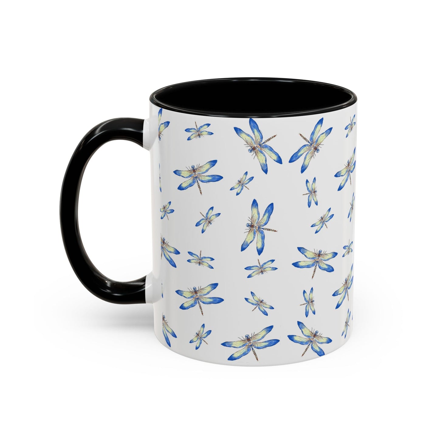 Dragonflies Two Tone Ceramic Mugs 11oz & 15oz - Blue Cava