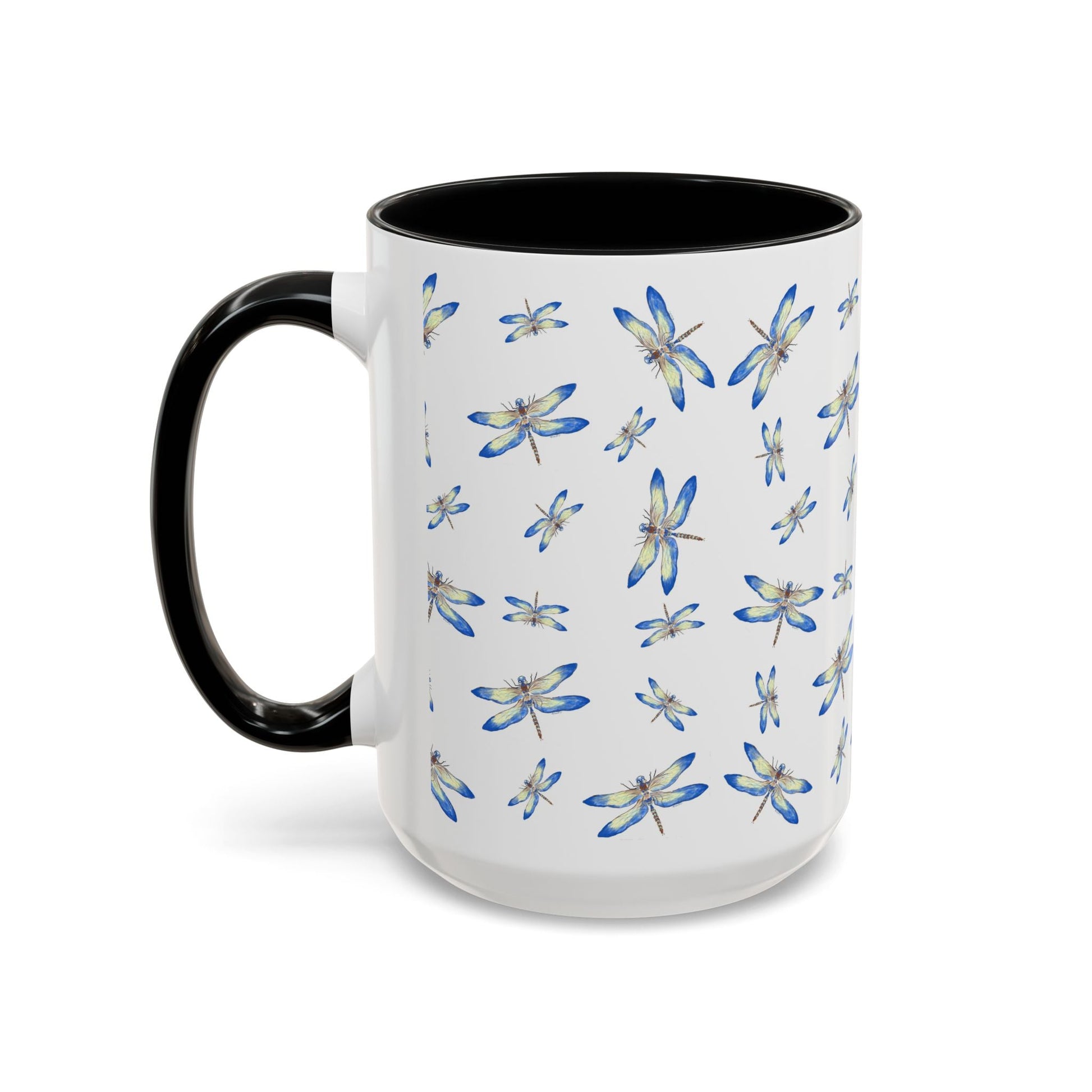 Dragonflies Two Tone Ceramic Mugs 11oz & 15oz - Blue Cava