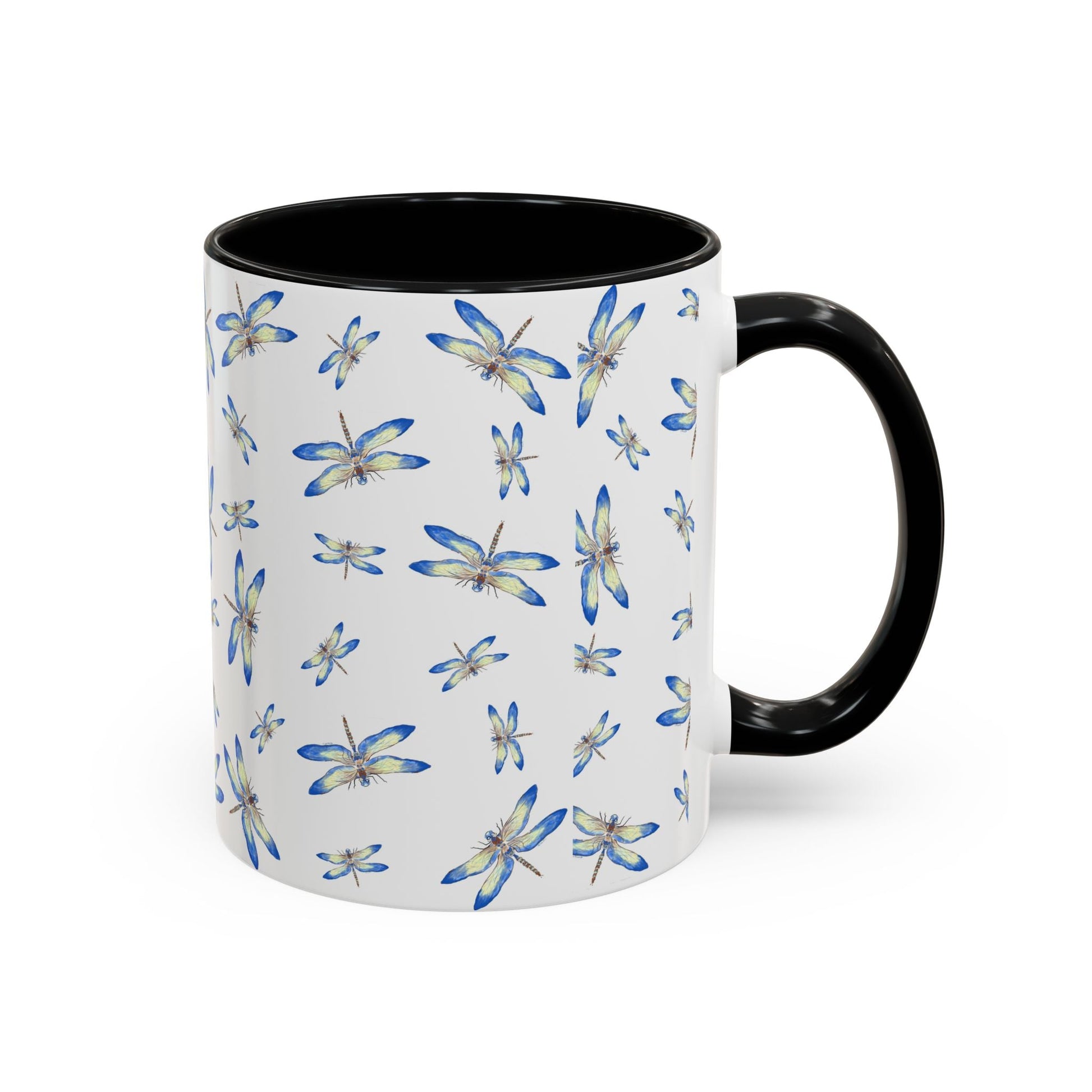 Dragonflies Two Tone Ceramic Mugs 11oz & 15oz - Blue Cava