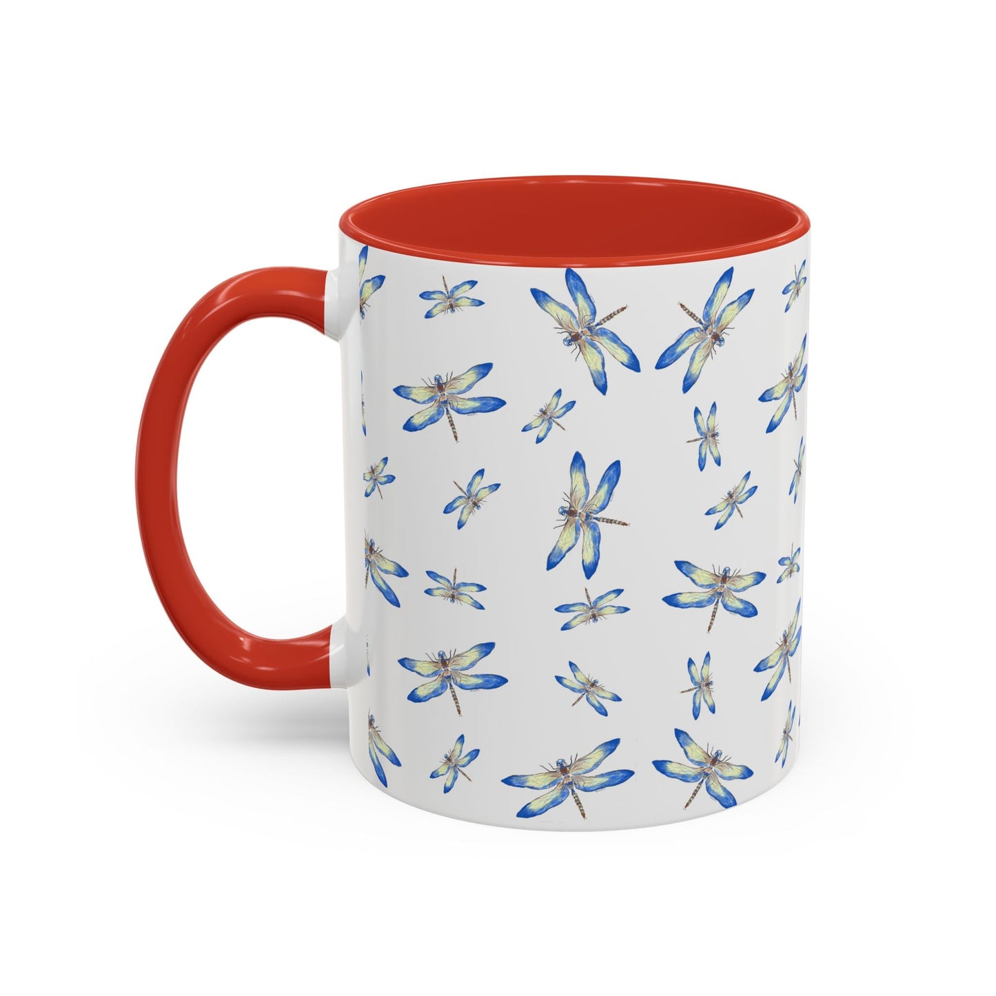 Dragonflies Two Tone Ceramic Mugs 11oz & 15oz - Blue Cava