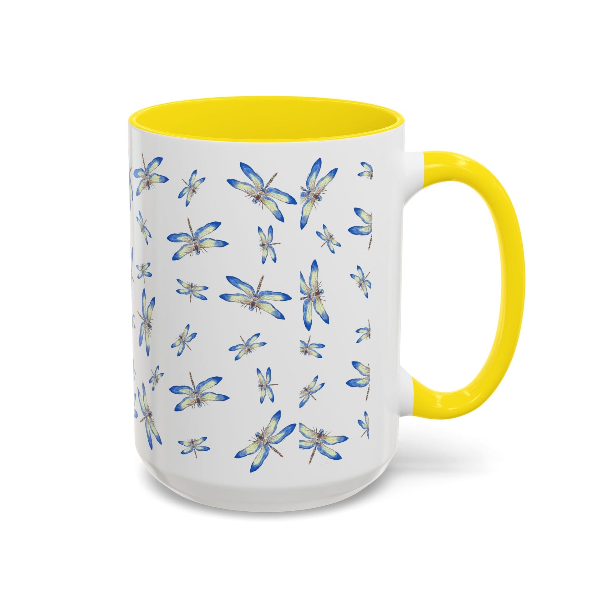 Dragonflies Two Tone Ceramic Mugs 11oz & 15oz - Blue Cava